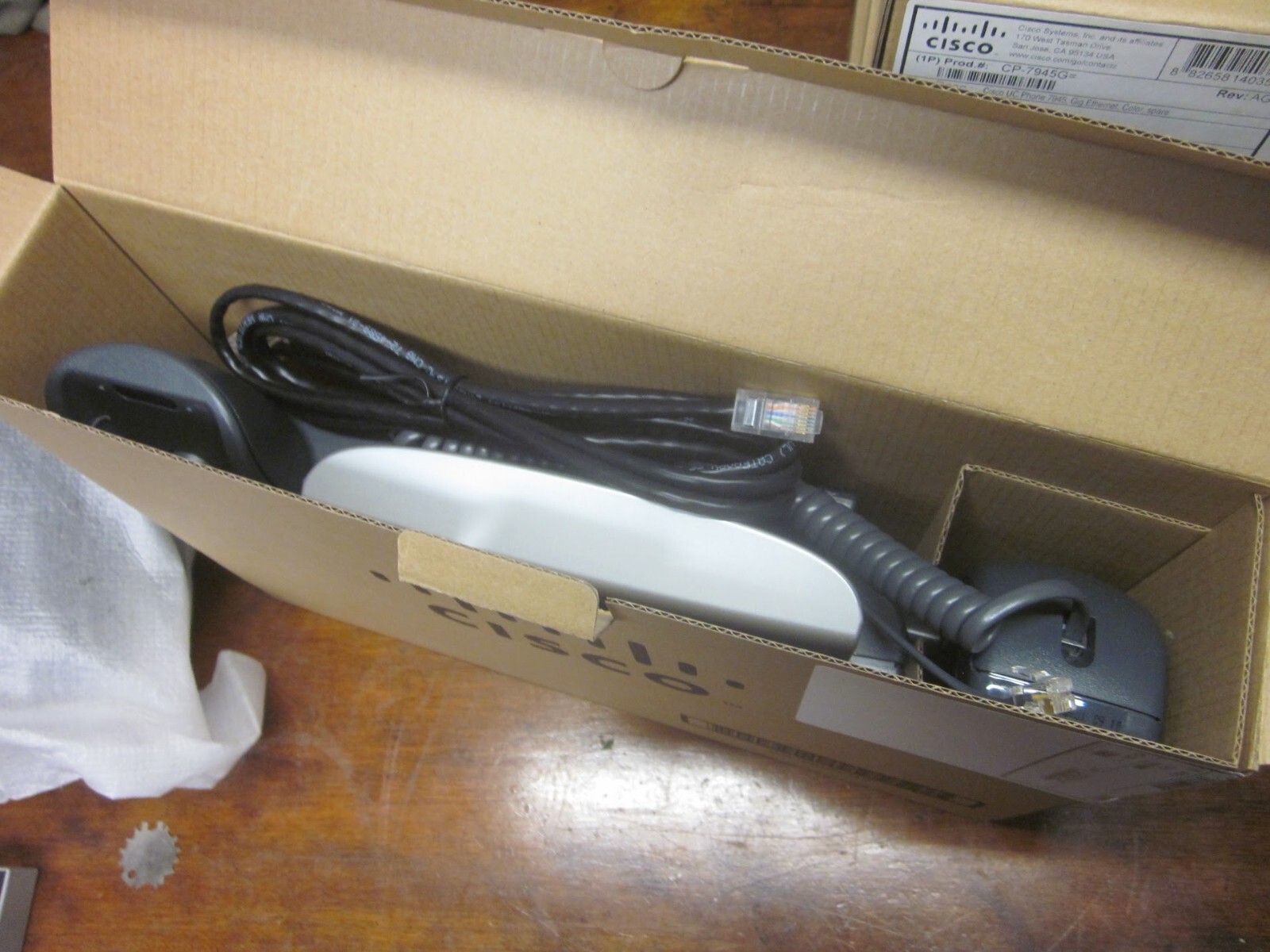 Lot of 5 Cisco CP-7945G Ethernet VOIP 2 Line Color Display Phone – Works Great