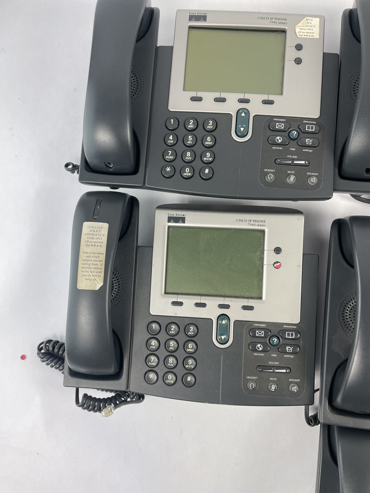 Lot of 7 : Cisco IP 7900 7940 PoE VoIP Business Office Phone Handset CP-7960G
