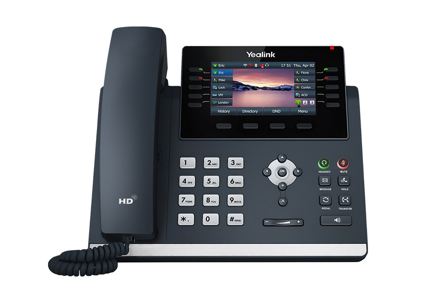 6 Yealink SIP-T46U Unified Firmware SIP Phone 16 Line VoIP Color Gigabit