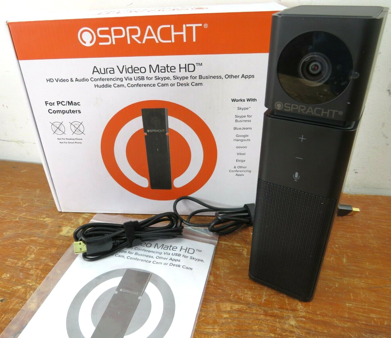 Spracht CC-2020 Aura Video Mate HD Video & Audio-Conferencing Camera via USB