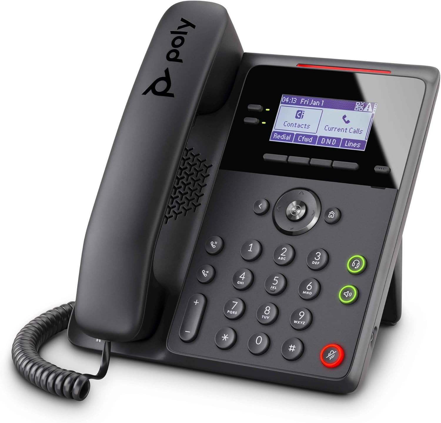 Poly Edge B30 IP Phone – Corded – Corded – Desktop, Wall Mountable – Black –
