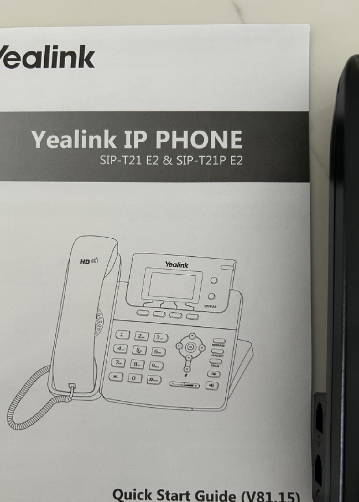Yealink SIP-T21P E2 Dual-line Entry Level IP Phone (1O UNITS)