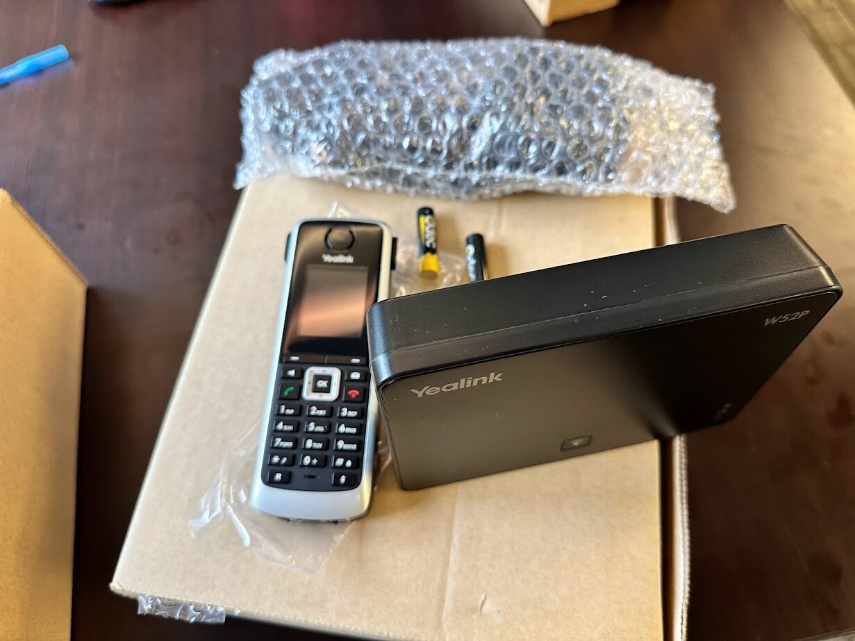 Yealink W52P DECT SIP Cordless Phone with Wall Base (Black)