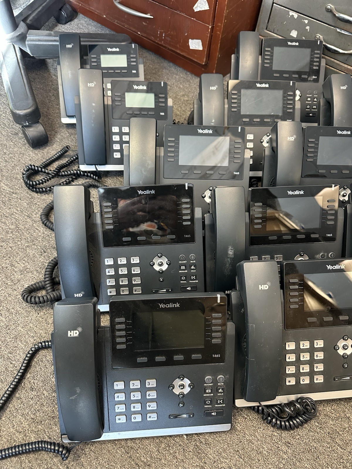 Yealink SIP-T46S-46G-42S Lot Of 15 Complete No Adapters