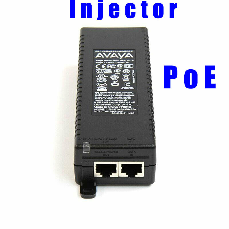 Avaya PoE Injector Power Supply for Avaya 96X1 B179 B189 J129 Deskphone w/Cord