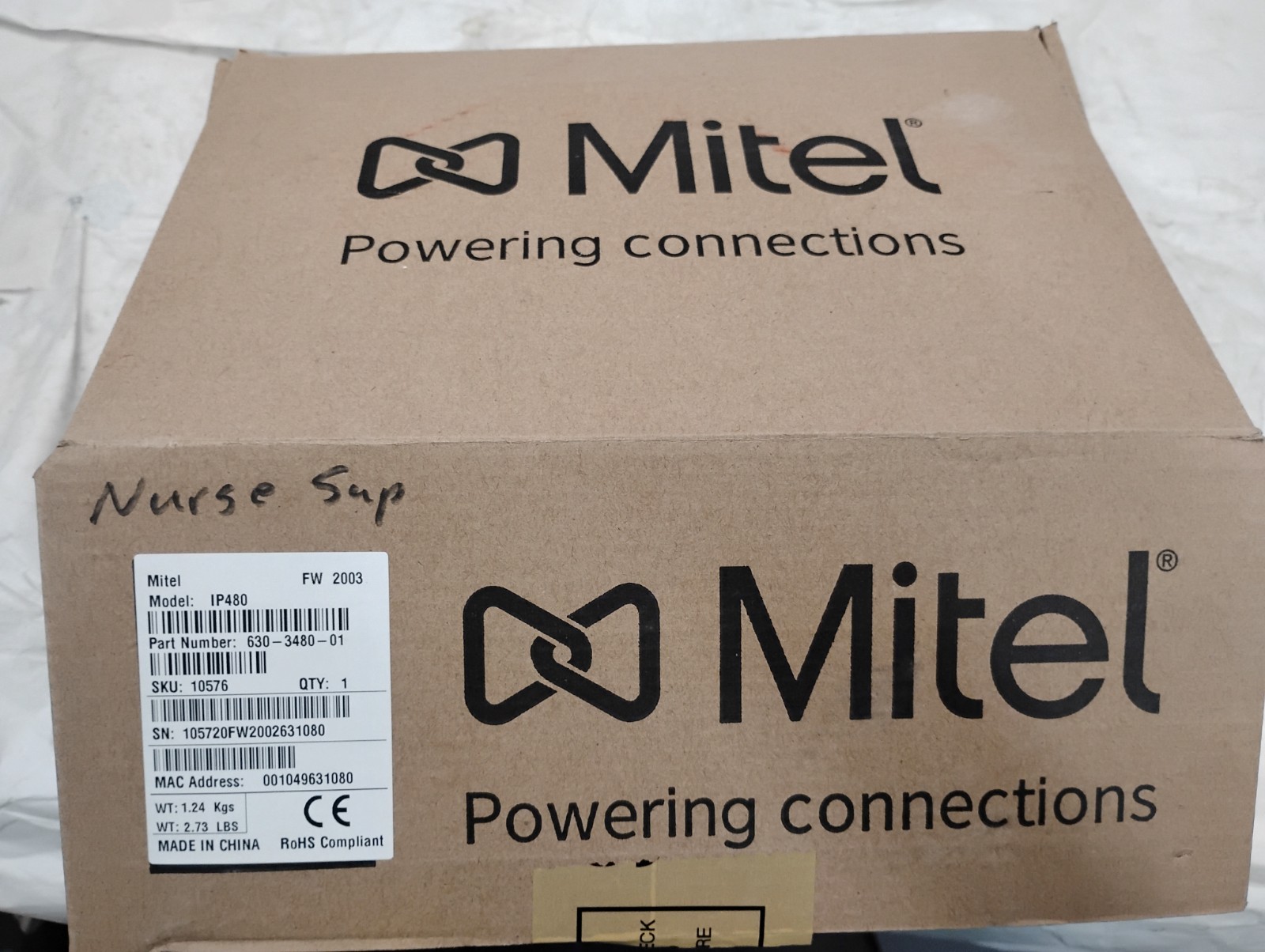 Mitel IP480G Gigabit 8-line VoIP System PoE Phone w/ Stand