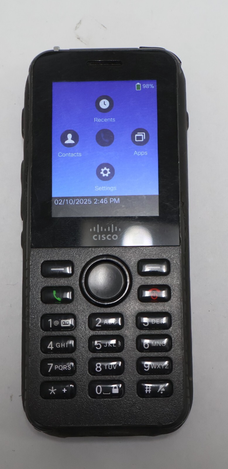 Cisco Unified CP-8821-K9 Wireless IP Phone CP-DSKCH-8821 Station & Power Adapter