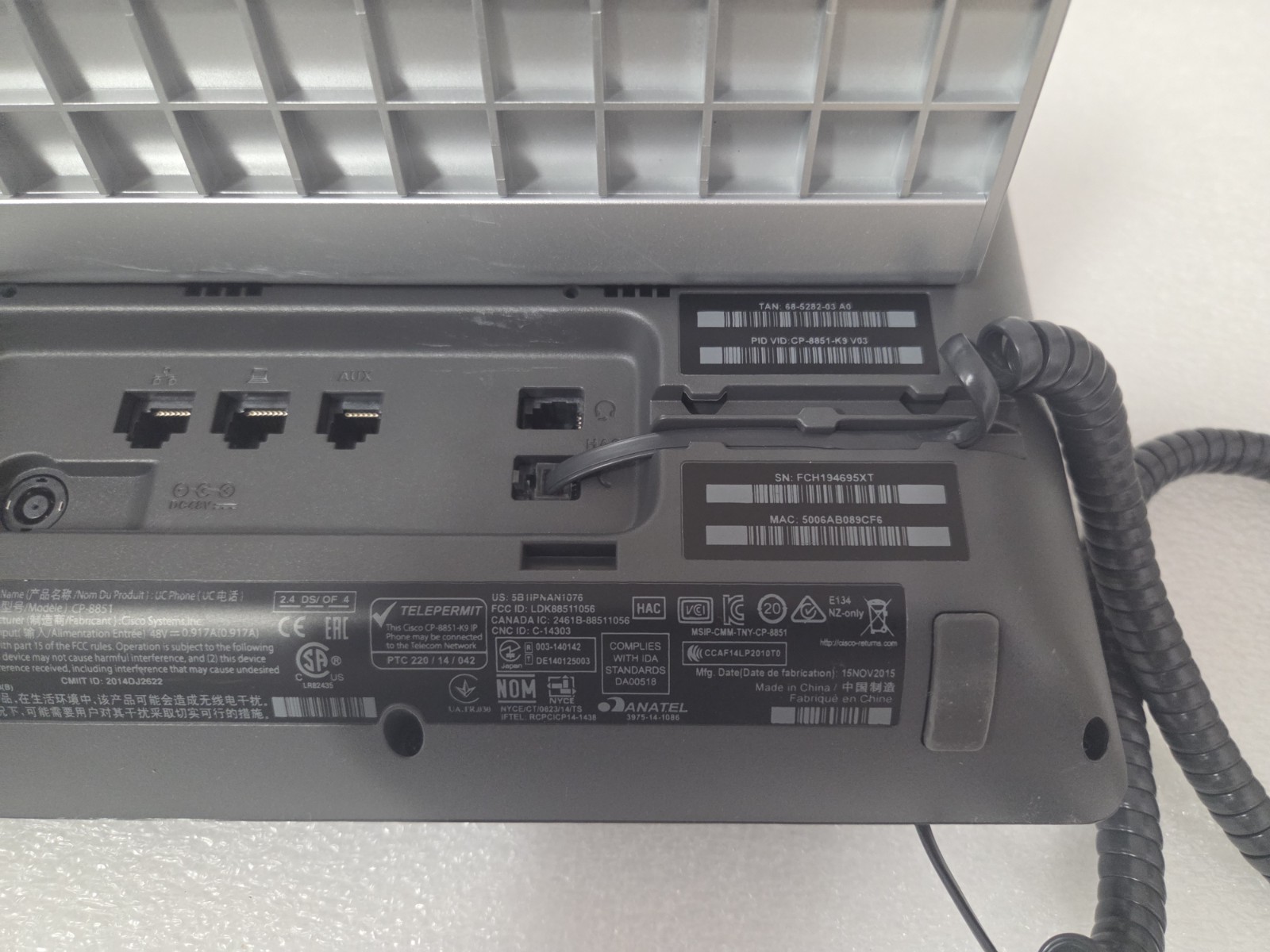 Cisco CP-8851-K9 IP Phone Cisco IP Phone VoIP Business Telephone Black LOT OF 2