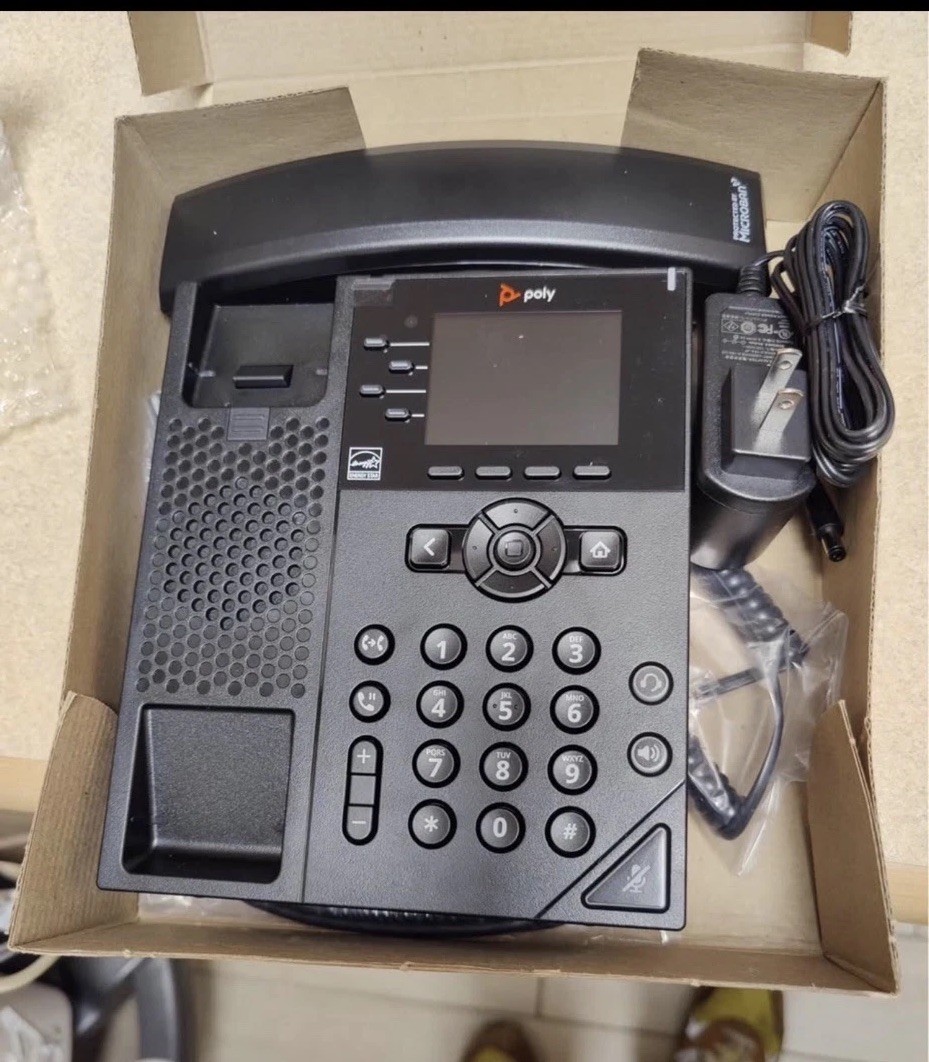 Brand new Poly VVX 250 4-Line IP Desk Phone Black Speakerphone