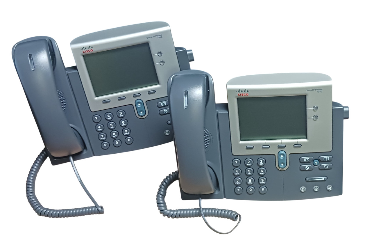 Lot of 2 Cisco 7972 CP-7942G Unified IP VoIP Business Office Phone