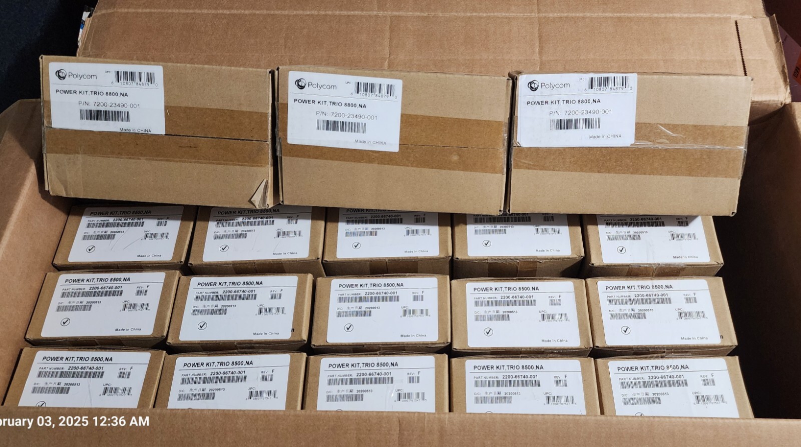 Polycom Trio Power Kits (19x 8500 + 3x 8800)- ( 1/2 Case ) Bulk Lot of 22