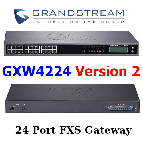 Grandstream GXW4224 V2 24 Port FXS Gateway Gigabit Analog to VoIP New Version