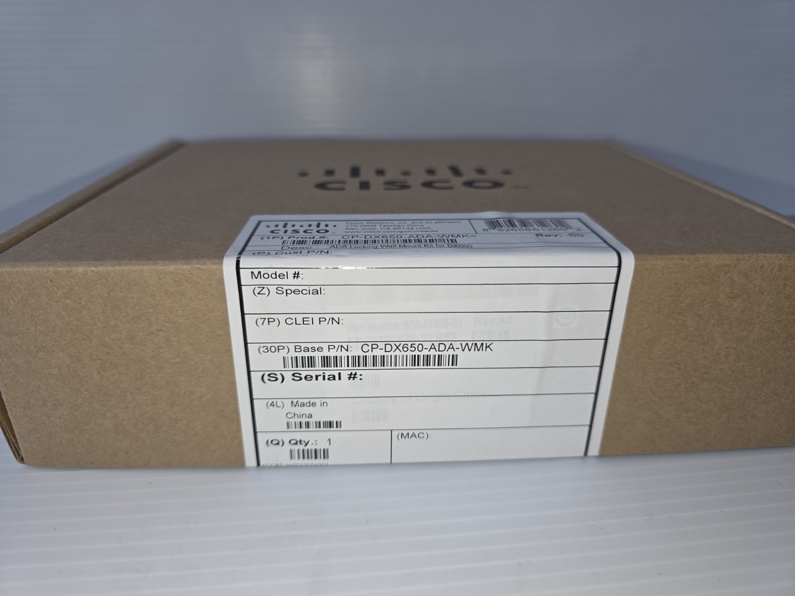 2 x Cisco CP-DX650-ADA-WMK Locking Wall Mount Kit for DX650 NEW
