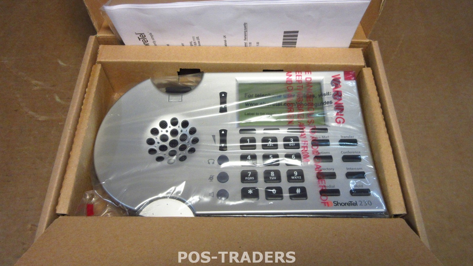 Shoretel Shorephone IP 230 VoIP Phone – Silver Telephone IP NEW IN BOX