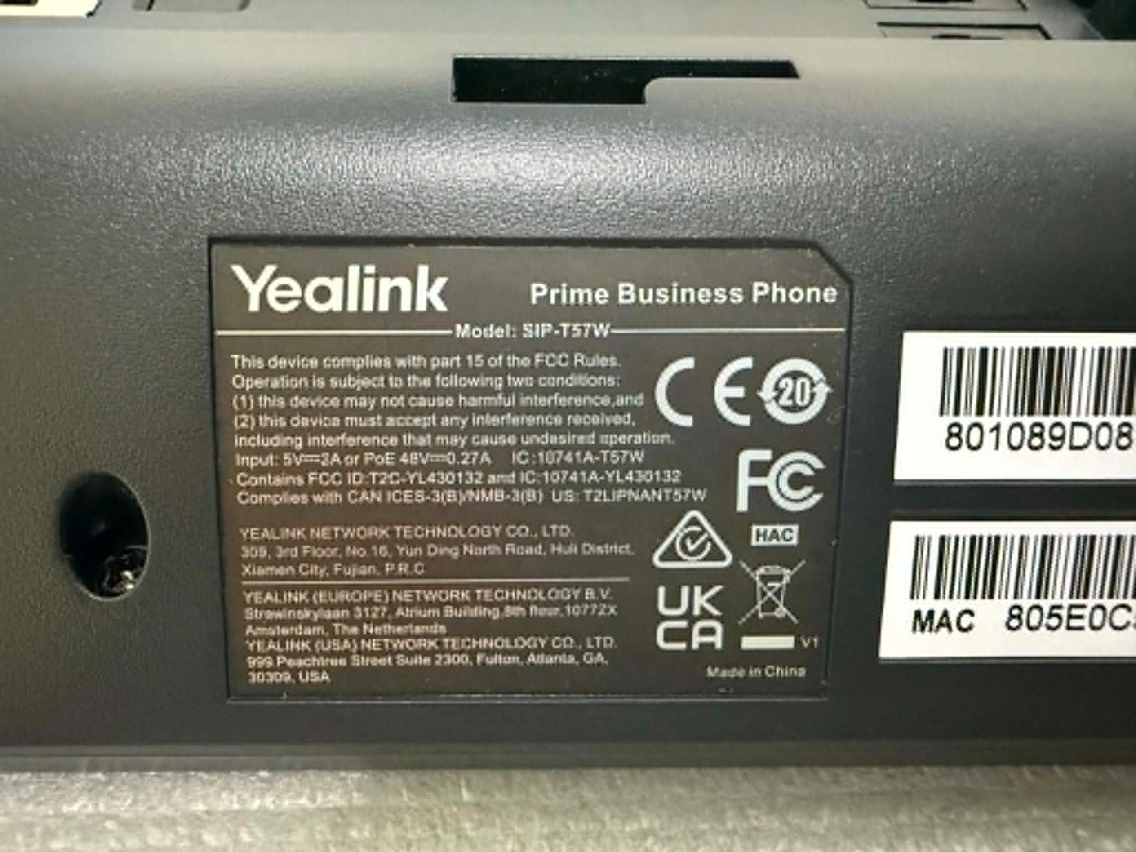 YeaLink SIP-T57W WIFI 16 Line Prime Business IP PoE Touch Speakerphone Phone NEW