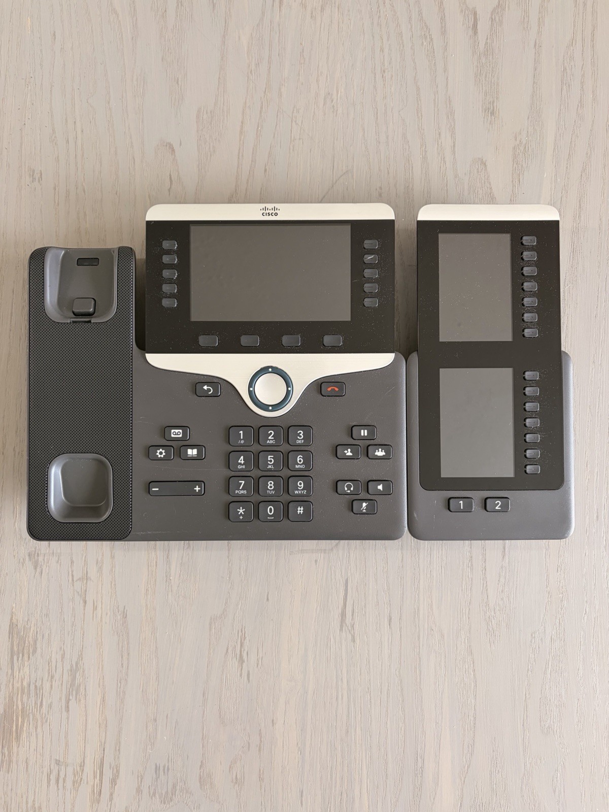 Cisco CP-8861 IP Phone w CP-8800-A-KEM Key Expansion Module NO HANDSET&STAND(U15