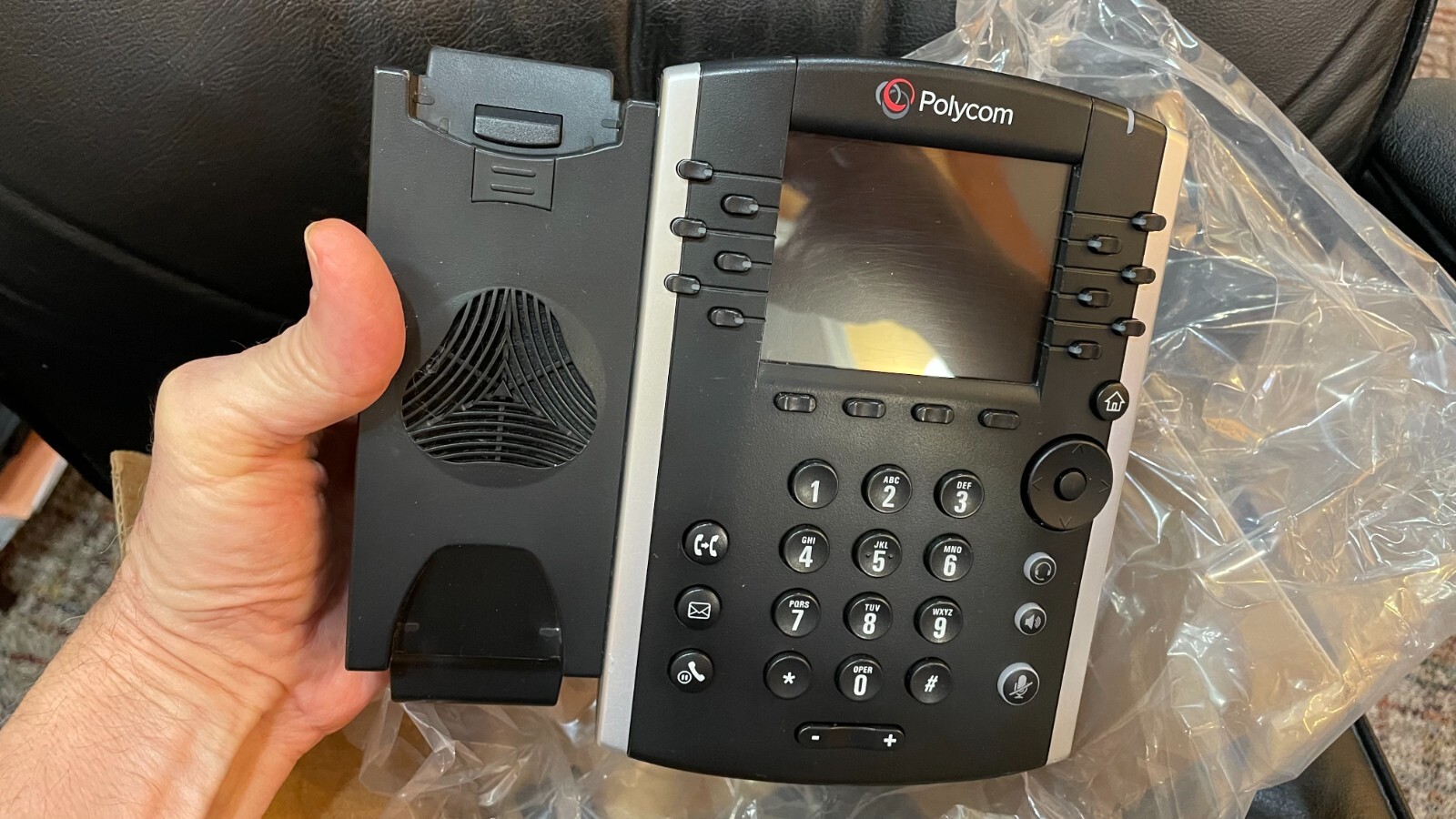 Polycom VVX 400 Gigabit Display IP VoIP Desk Phone Used – tested – complete w/PS