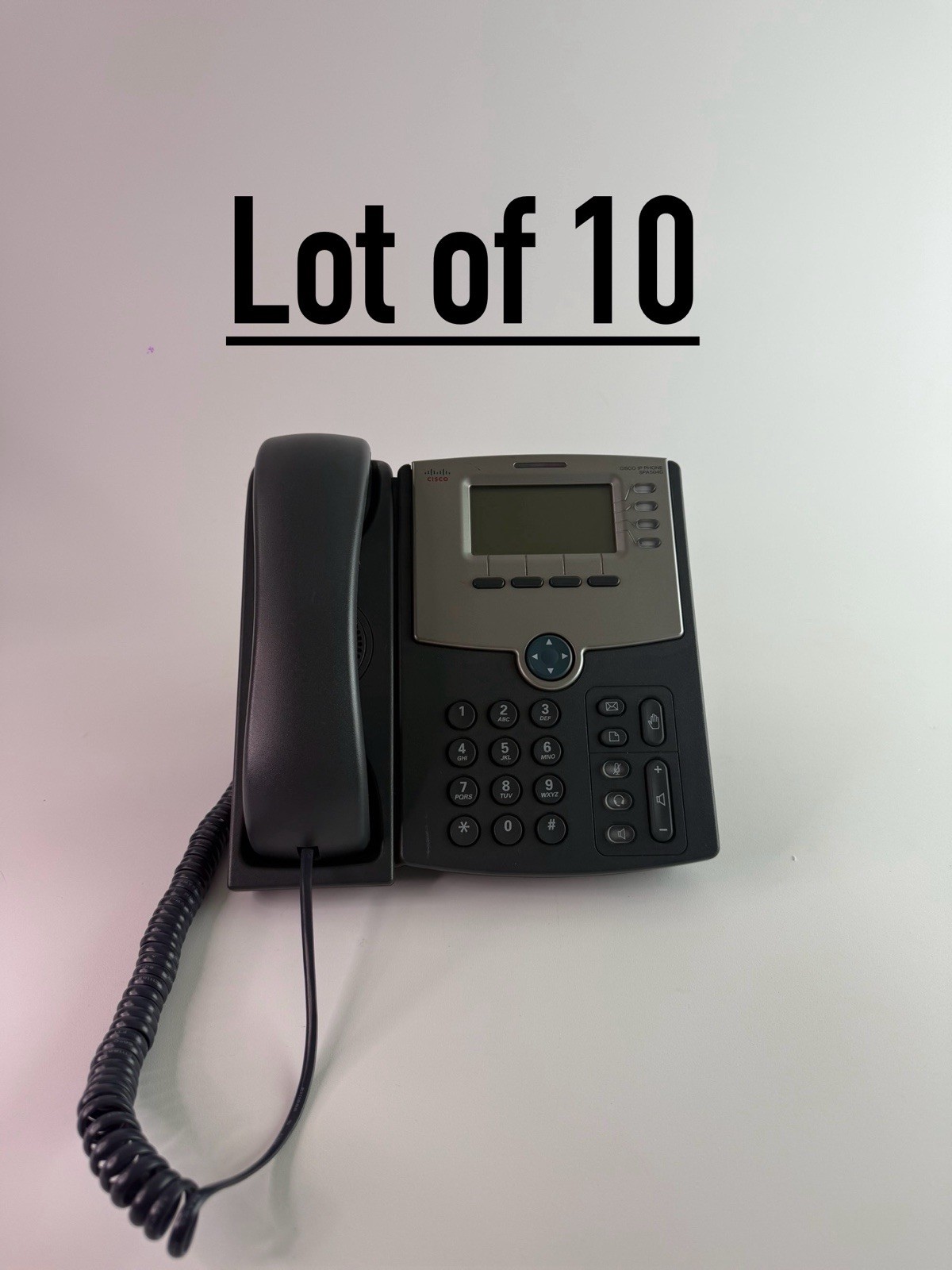 Cisco SPA504G IP Phone Lot of 10 VoIP Business Office Phones w/ Stands Handsets