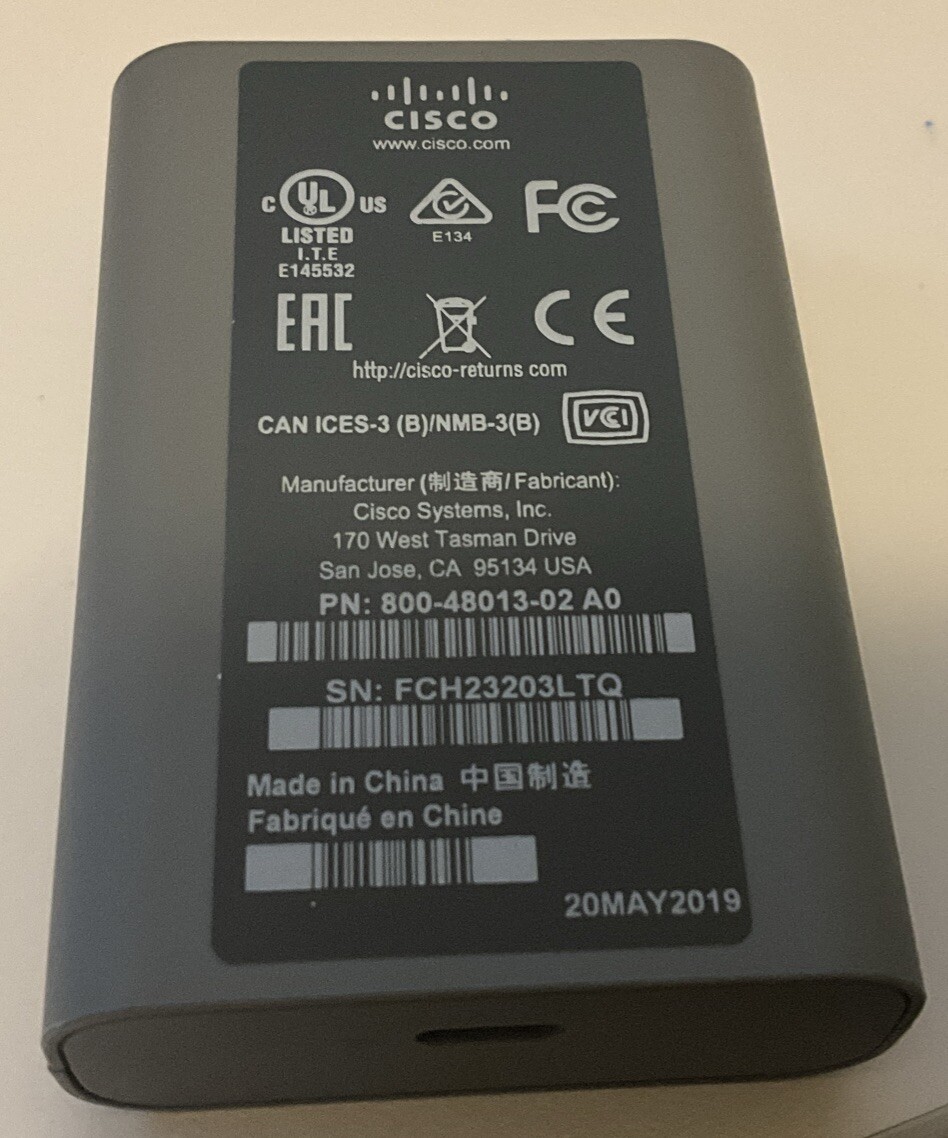 Cisco CP-8832-POE 800-48013-02 IP Conference Phone POE Injector