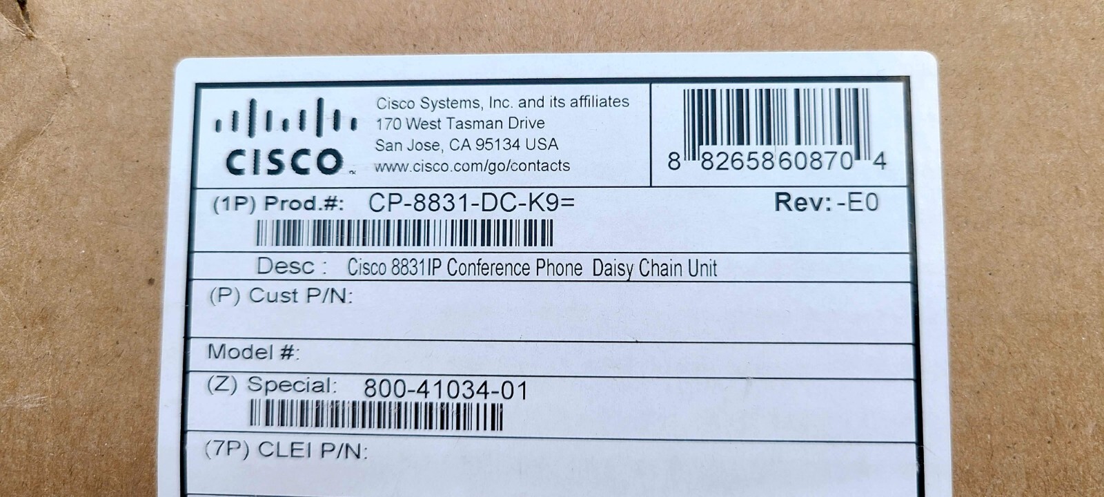 Cisco 8831 Unified IP Conference Phone Kit – CP-8831-K9 – COMPLETE SET! Tested!