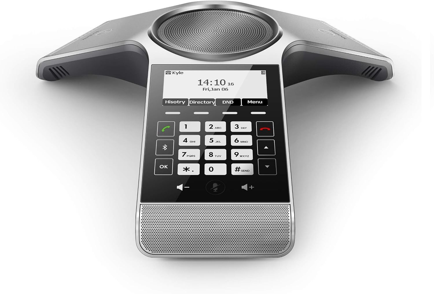 Yealink Conference Phone 3.1″ LCD Display Wi-Fi PoE Adapter Included – Silver