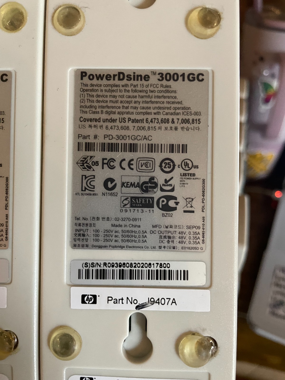 Lot of 32 – ShoreTel PowerDsine 3001 GC PoE Injector
