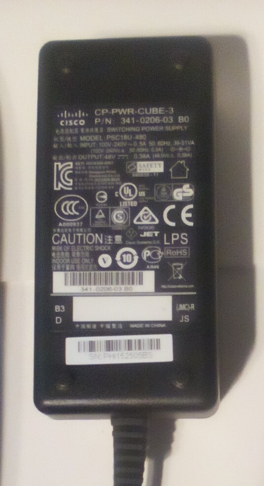 Cisco LOT ! 6921(CP6921CK9) Wired IP Phone – Black Extra Handset & 3 ac Adapters