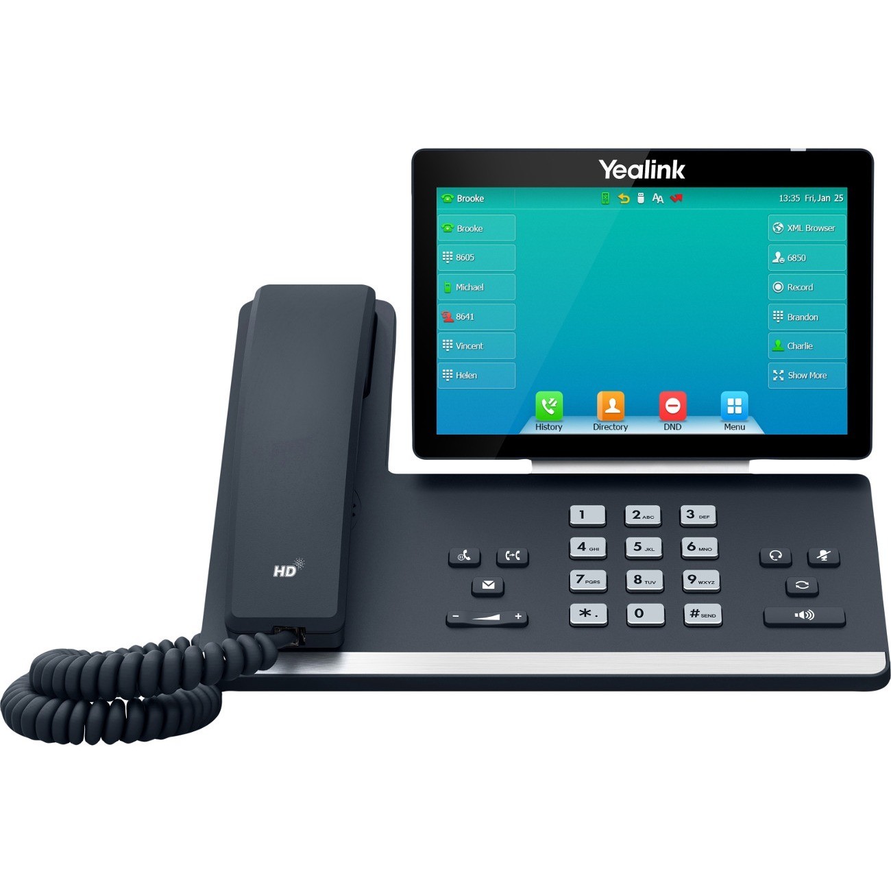 Yealink SIP-T57W IP Phone – Wi-Fi, Bluetooth, 7in Touch Screen