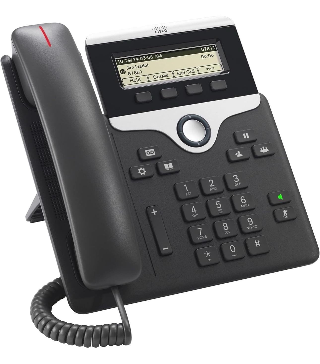 New. Cisco 7811 IP Phone – Corded – Wall Mountable, Desktop – Charcoal – K62