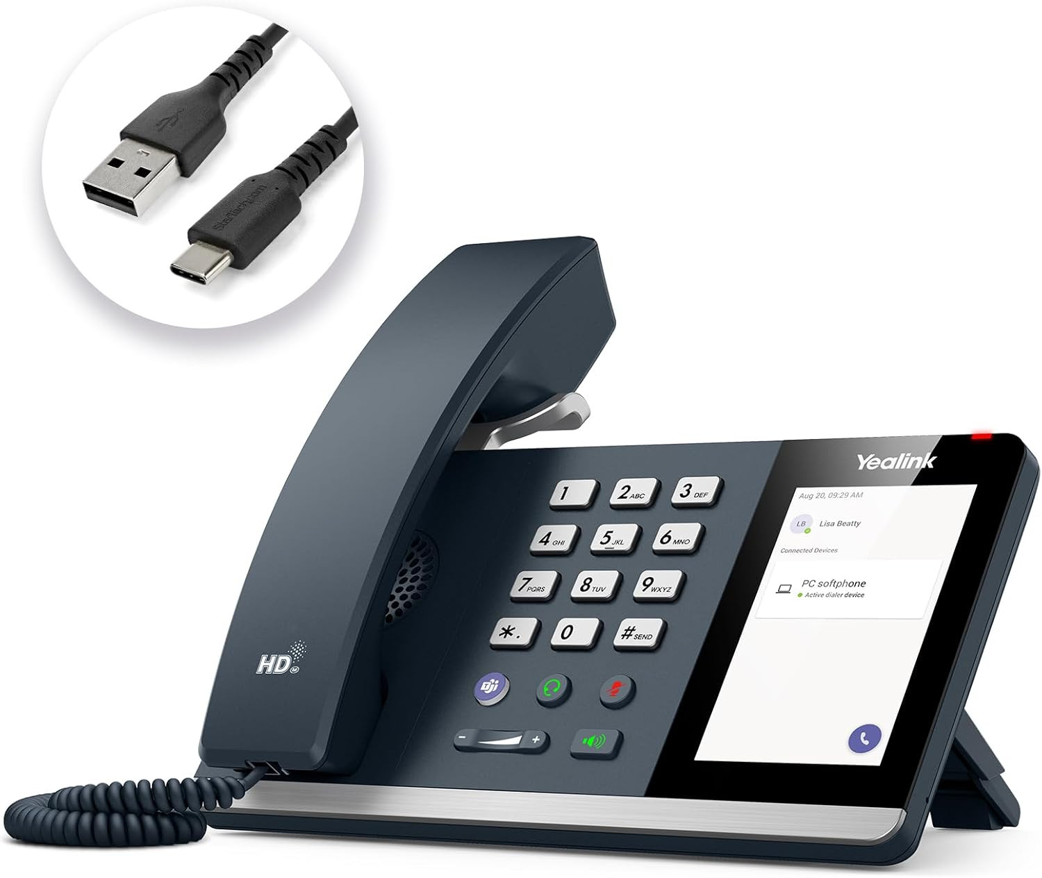 MP45 Microsoft Teams Certified USB Desk Phone,Cost-Effective Alternative to MP50