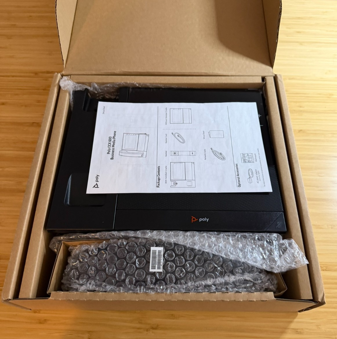 New Polycom (Poly CCX 600) VOIP Business Media Phone 2200-49780-019