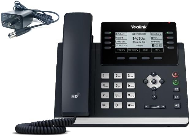 Yealink T43U IP Phone – Power Adapters Included – 1 Year Manufacturer Warranty