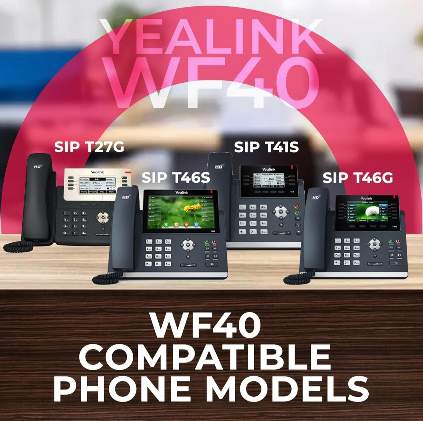 Yealink WF40 USB Wi-Fi Dongle Adapter for Desk Phones – Compatible Phone Models