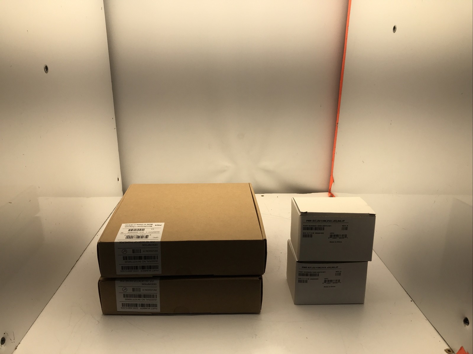 Lot of 2 Polycom VVX 150 Desktop 2-line Business Ip Phones with Power Adapters