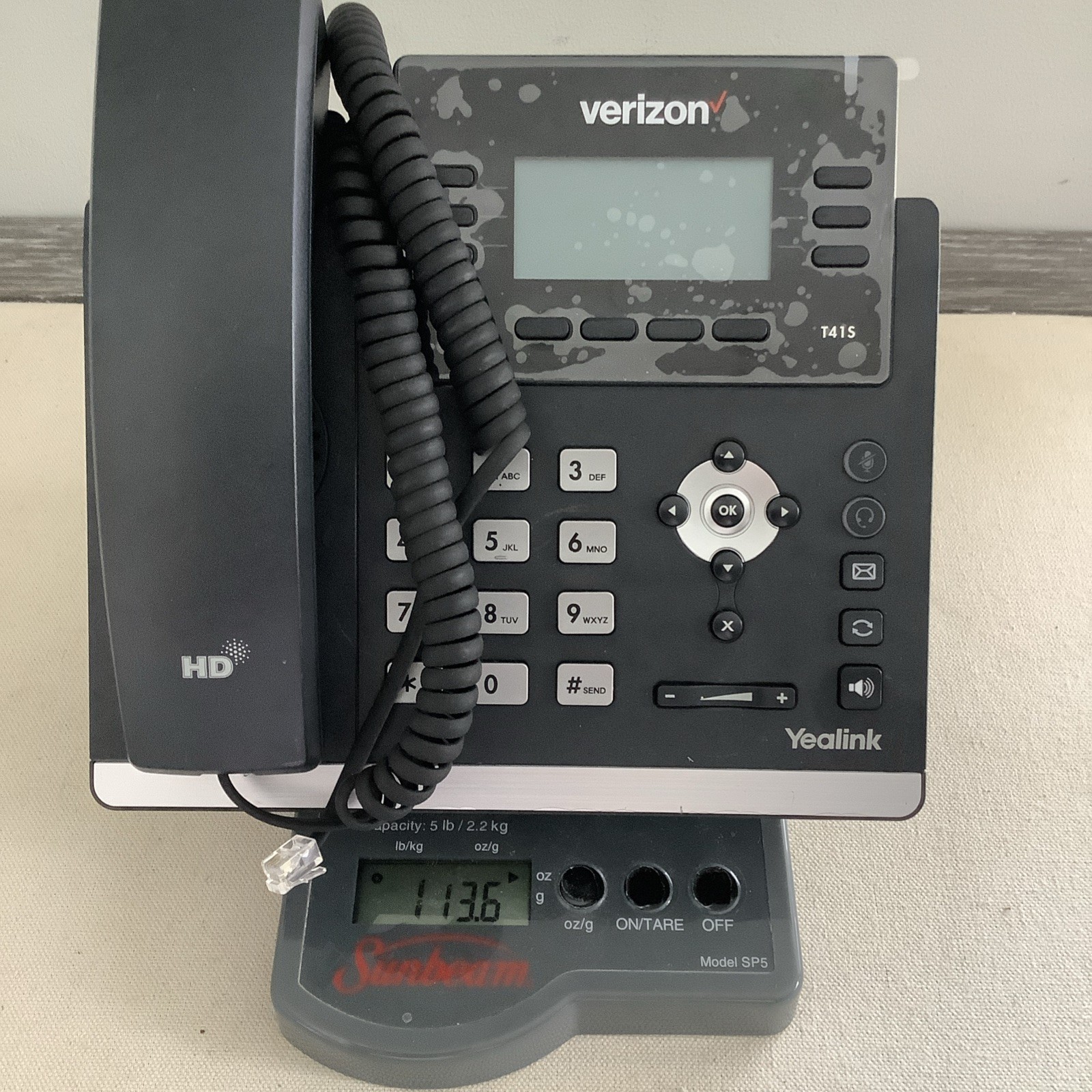 Yealink T41S VoIP 6 Line Phone Verizon Branded Factory Reset Performed READ!