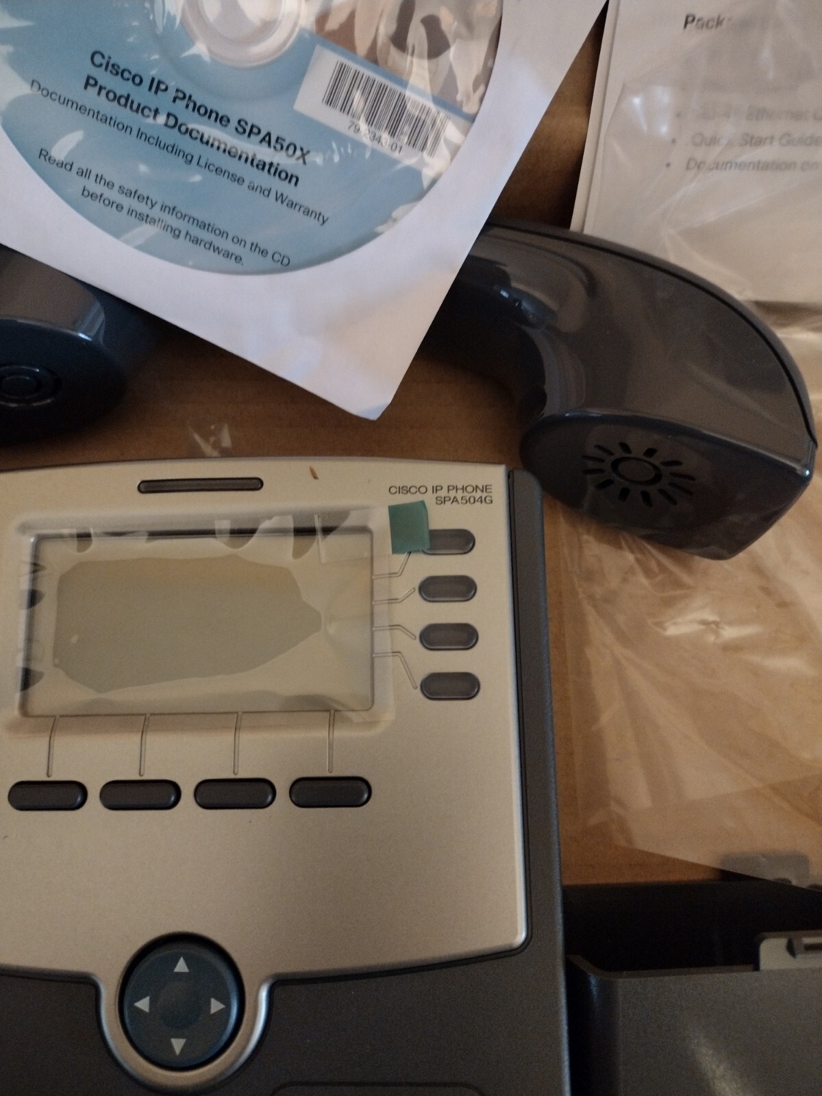 Cisco SPA 504G 4-Line, 2-Port Switch PoE IP Phone Open Box