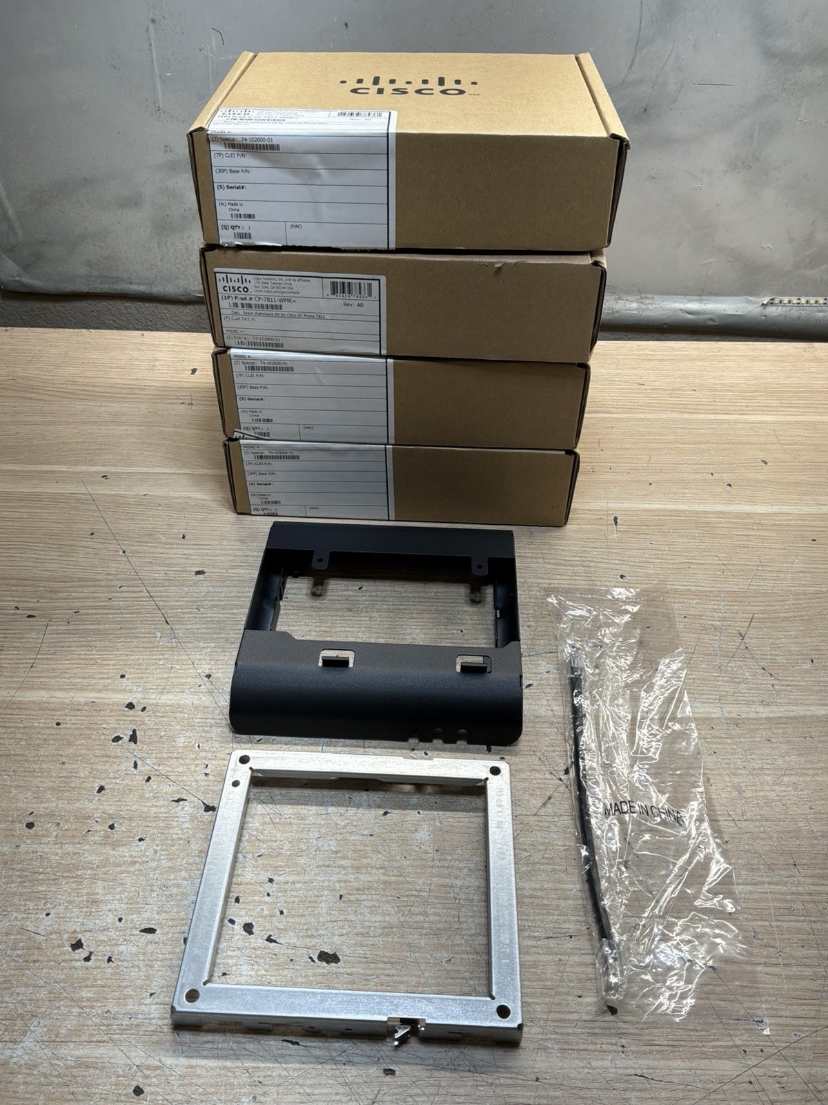 4 Cisco CP‑7811‑WMK Wall Mount Kit – New Open Box/JUA3721