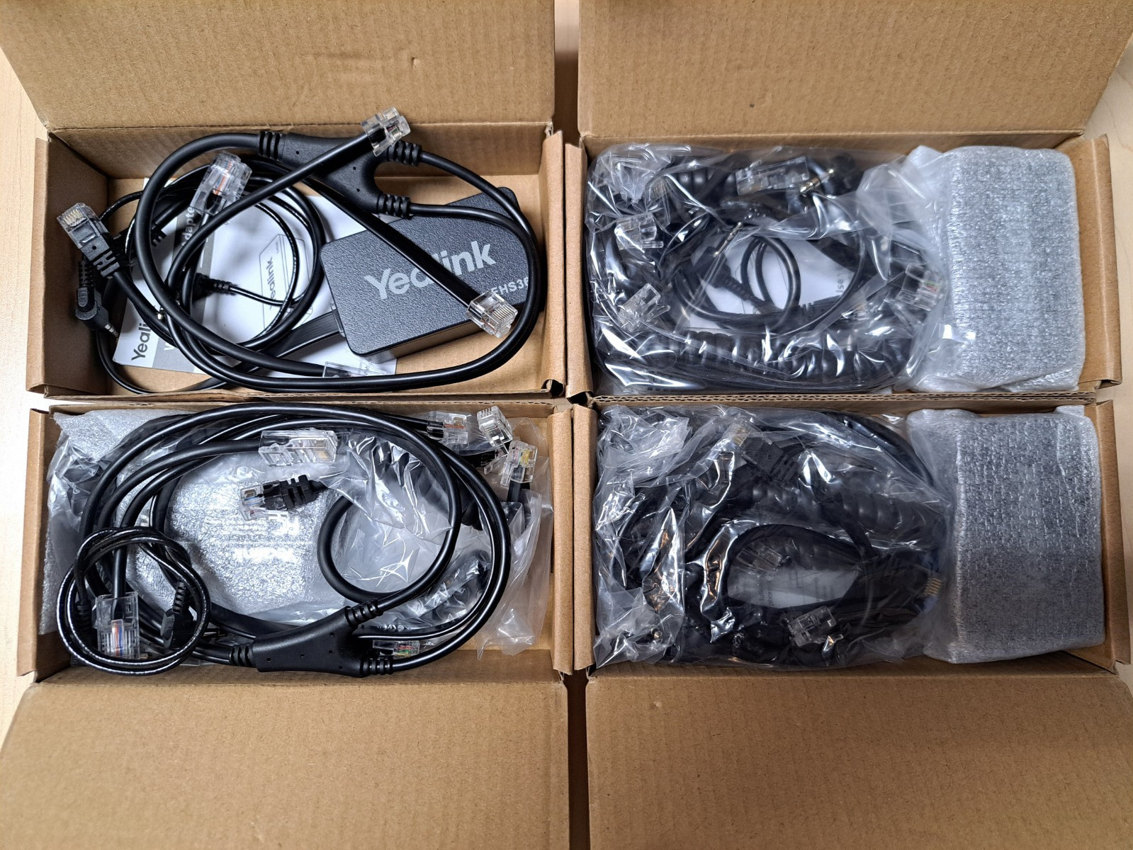 Lot of 4 Yealink EHS36 Wireless Headset Adapters