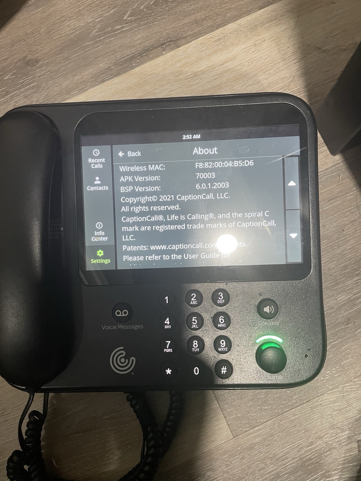 CaptionCall 78T Black Captioned Telephone Audio/Hearing Loop