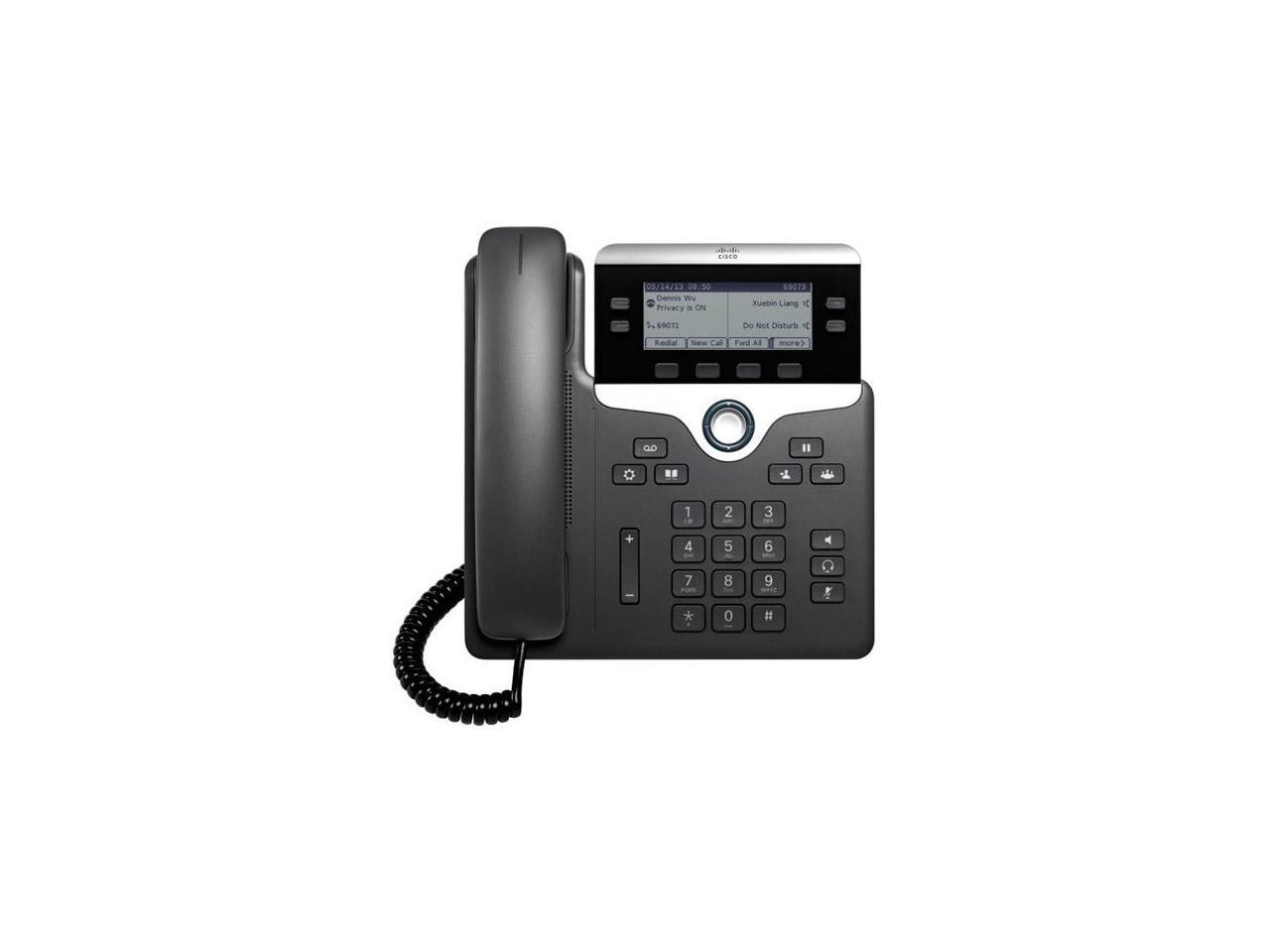 Cisco 7821 Corded IP Phone – Wall Mountable – Charcoal CP-7821-K9=