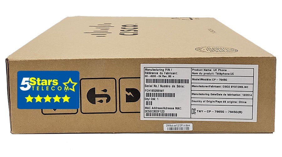 Cisco 7945G IP Phone (CP-7945G) Brand New, 1 Year Warranty