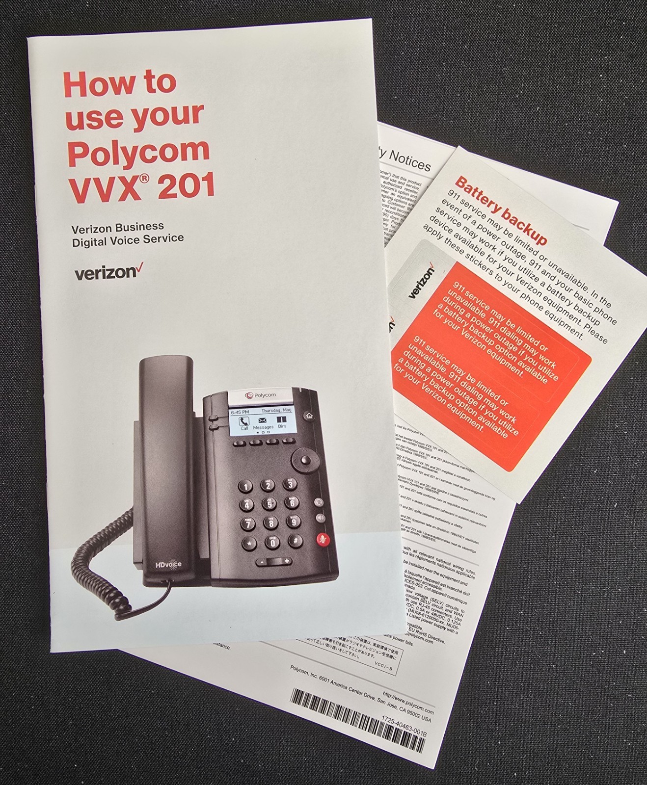 Polycom VVX 201 Line IP Phone (2200-40450-001) New In Box
