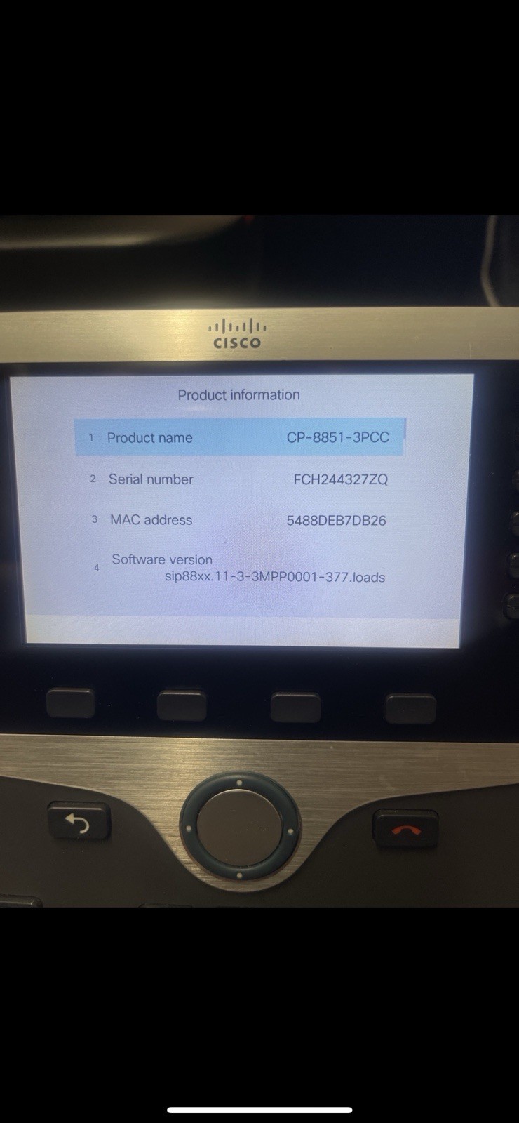 Cisco CP-8851-3PCC MPP IP Phone w/ Expansion Modules MPP Firmware Tested