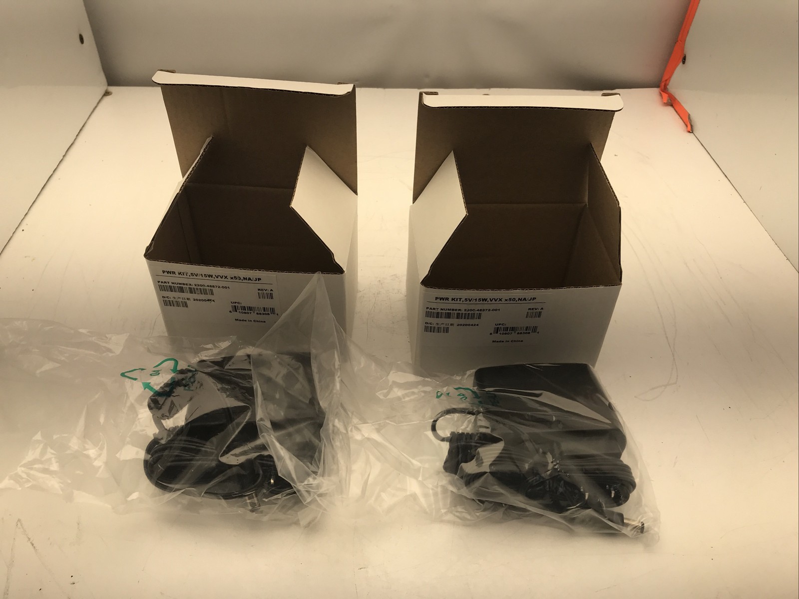 Lot of 2 Polycom VVX 150 Desktop 2-line Business Ip Phones with Power Adapters