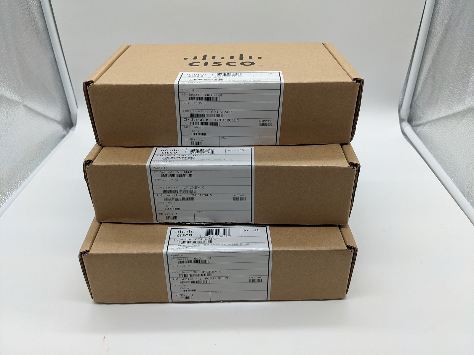 LOT OF 3 Open Box Cisco CP-CKEM-C Unified IP Color Key Expansion Module