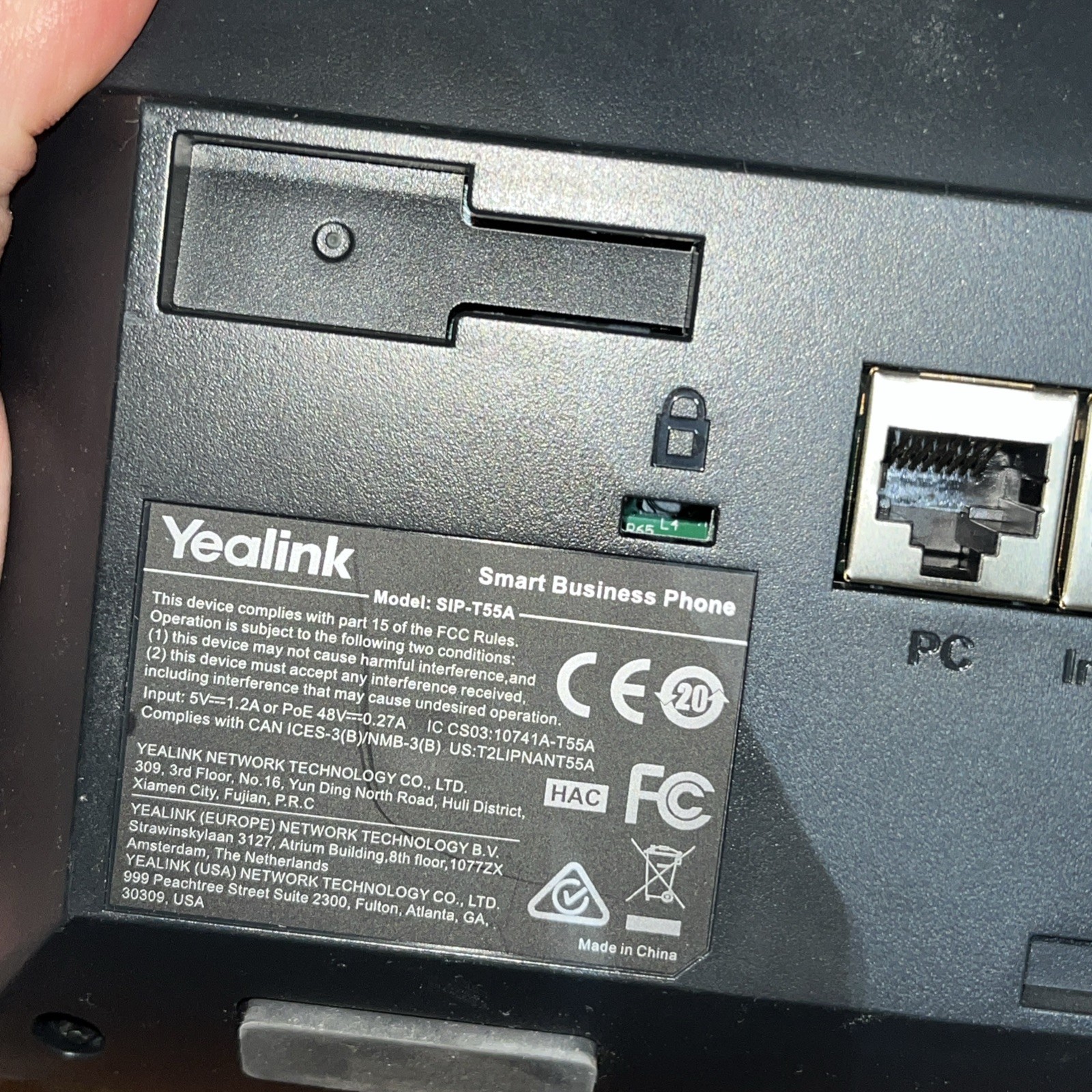 x20 YEALINK SIP-T55A TEAMS EDITION MID LEVEL ANDROID DESK PHONE