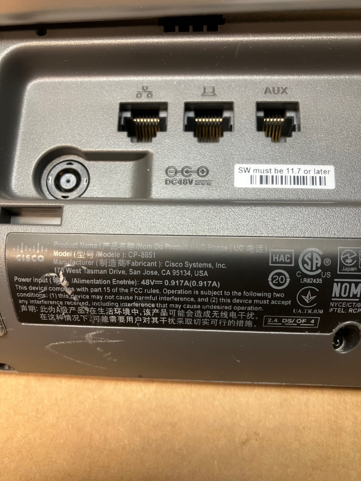 Cisco CP-8851-K9 V11 IP Phone with CP-BEKEM 8800 Key Expansion Module
