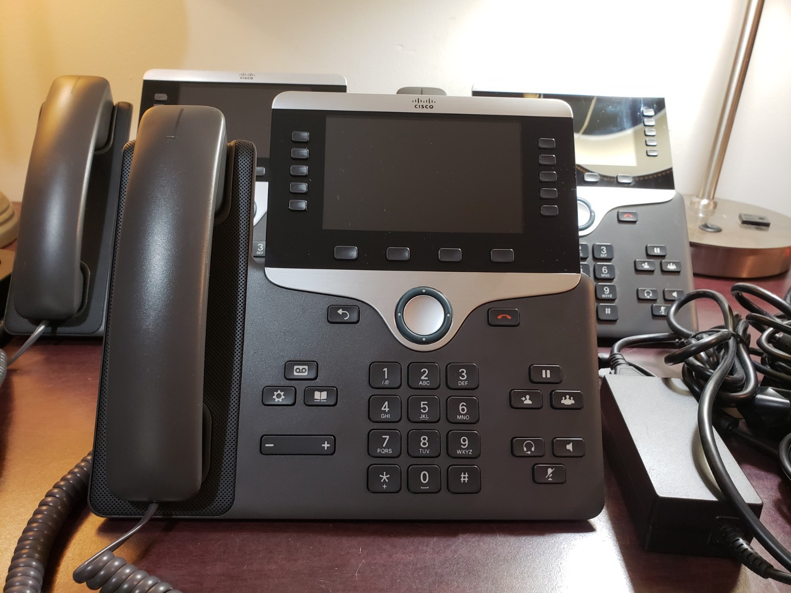 Lot of 3 Cisco 8841 VOIP IP Phone Model CP-8841-3PW-NA-K9