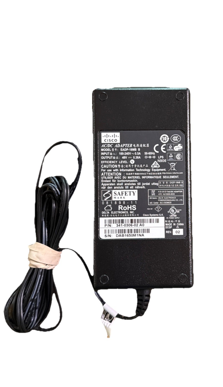 Genuine Cisco EADP-18MB B 48V Power Supply Adapter 341-0306-02 A0