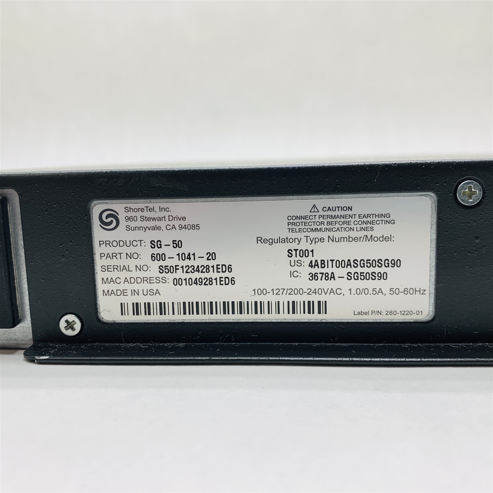 ShoreTel SG-50 ShoreGear IP Phone System VoIP Appliance Voice Switch 600-1041-20